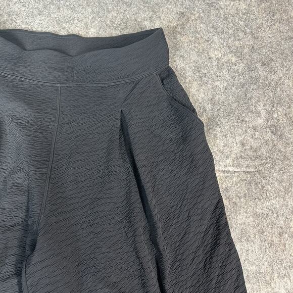 Lululemon Can You Feel The Pleat Crop Wide Leg Pant 10 Travel Texture Black - Picture 4 of 9